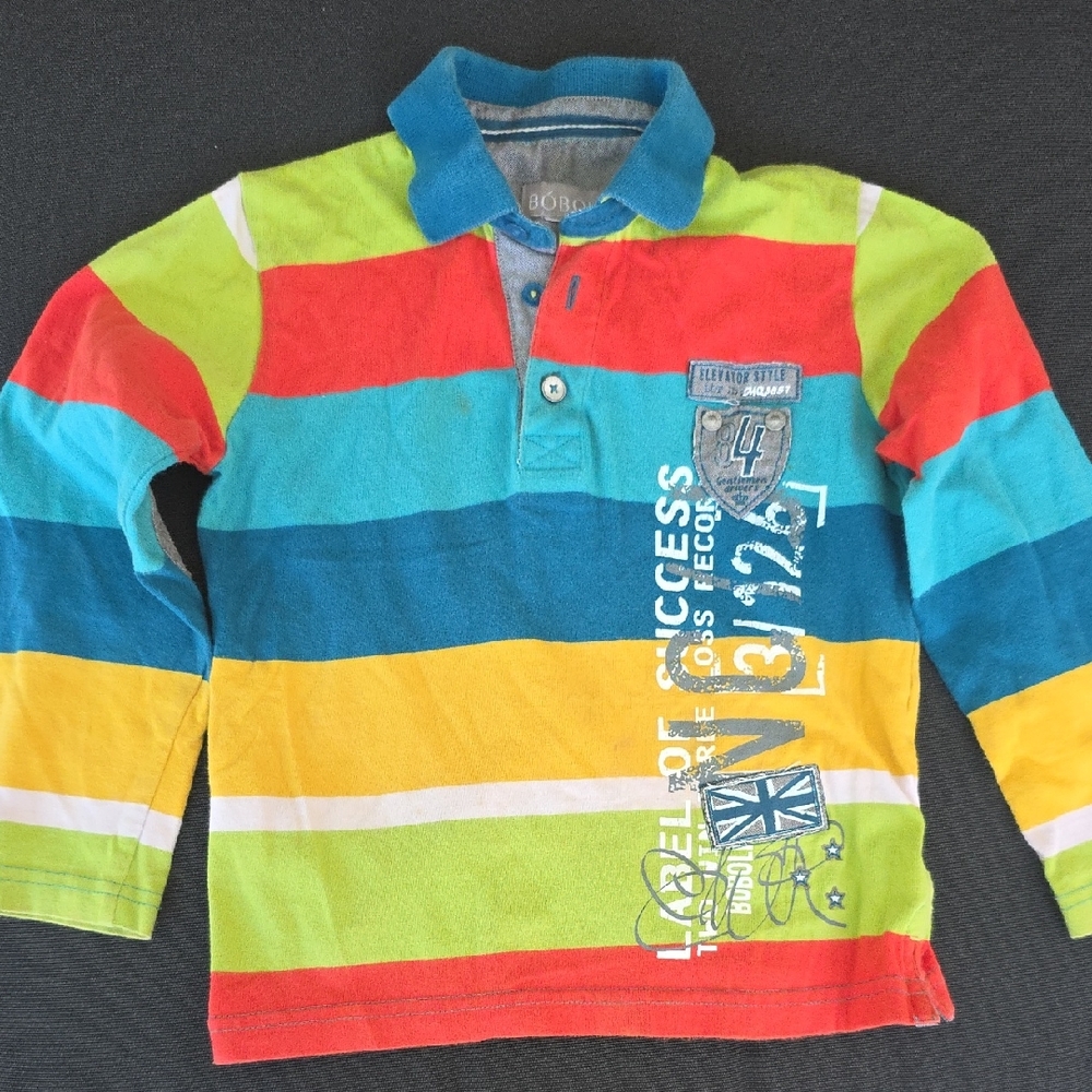 Vibrant Striped Kids Polo Shirt